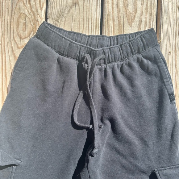 Gilly Hicks Black cotton cargo sweatpants with elastic waistband Size Small Flaw - Picture 2 of 16